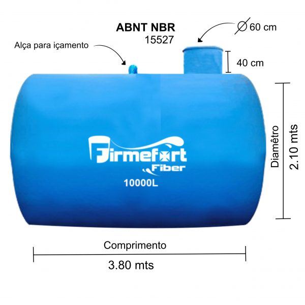 Cisterna Sub 10000Litros Agua de Chuva